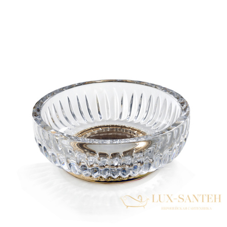 мыльница настольная 3sc elegance el01acrlx, прозрачный хрусталь/латунь сатинированная