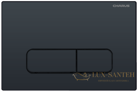 панель смыва charus tm, elegia, fp.320.dw.01, черный матовый