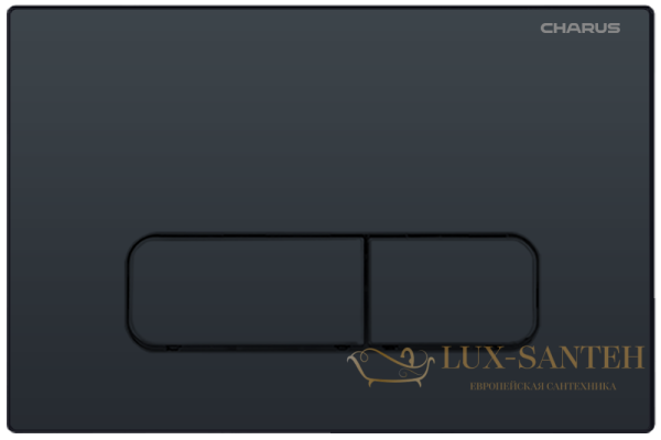 панель смыва charus tm, elegia, fp.320.dw.01, черный матовый