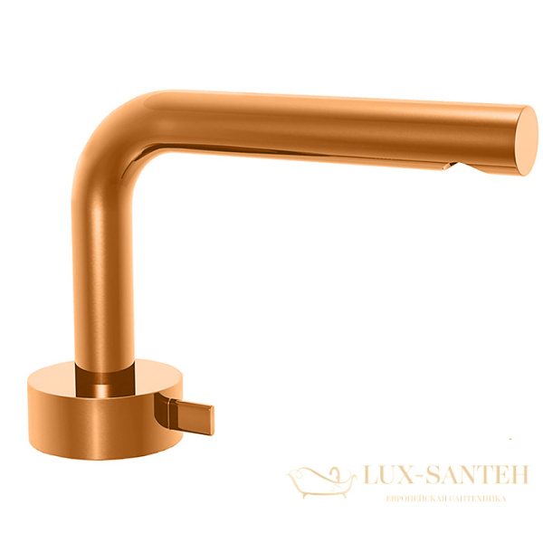 смеситель для раковины, fantini af/21, 27 p9 a004wf, 1 отв., без донного клапана, излив 155мм, matt copper pvd