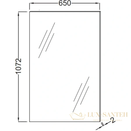 зеркало jacob delafon odeon up eb1246-nf 65х107,2 см