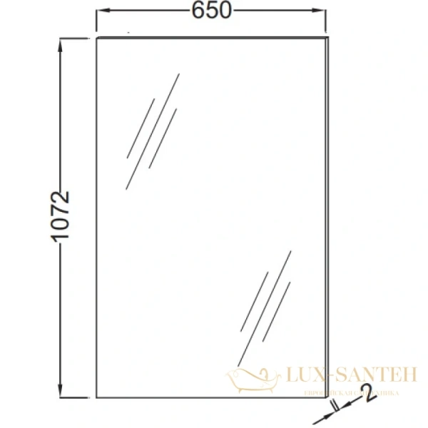 зеркало jacob delafon odeon up eb1246-nf 65х107,2 см