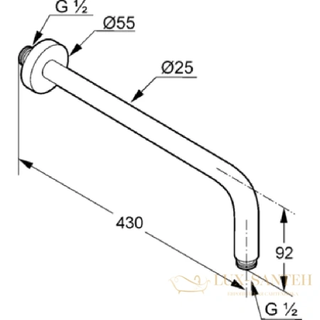 комплект для ванны kludi bozz 386340576 10 в 1 верхний душ 250 мм, хром