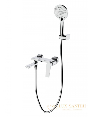 смеситель для ванны cezares comfort-vd-01, с ручным душем, хром глянцевый глянцевый 