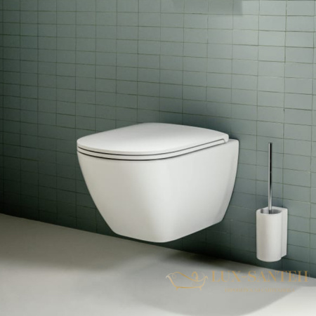 унитаз подвесной laufen lua 8.2008.0.000.000.1, безободковый, 520х360 мм, белый глянцевый