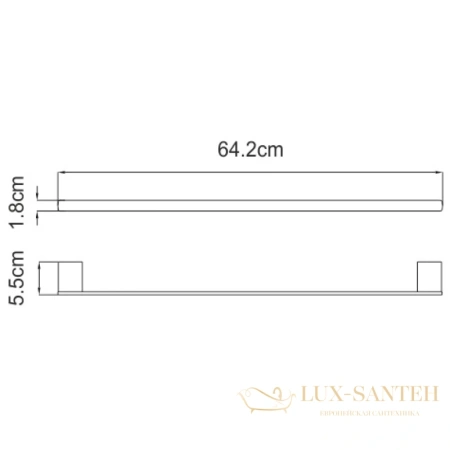 полотенцедержатель wasserkraft sauer k-7930 64,2 см, золотой