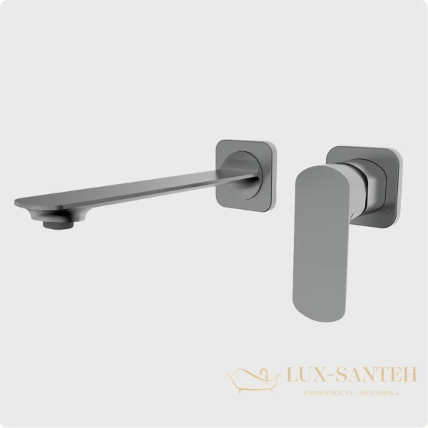 смеситель для раковины aquame imola aqm6714gm, оружейная сталь