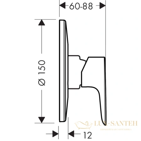 смеситель для душа hansgrohe talis e 71766000