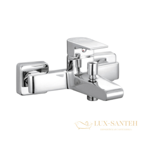 смеситель для ванны aquame prato aqmp6122, с душевым набором, хром