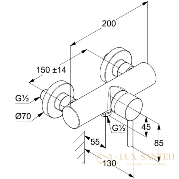 смеситель kludi bozz white 388315376 для душа, белый матовый