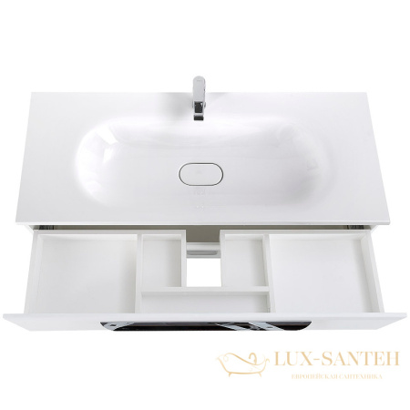 тумба под раковину cezares eco eco-1200-2c-so-bl 120 см подвесная, bianco lucido