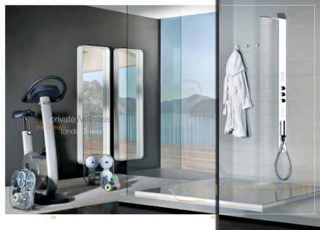 душевая система gessi tremillimetri tondo 39821.238, mirror steel