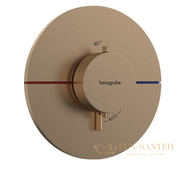 термостат для душа встраиваемый hansgrohe showerselect comfort s, 15559140, бронза шлифованная