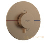 термостат для душа встраиваемый hansgrohe showerselect comfort s, 15559140, бронза шлифованная