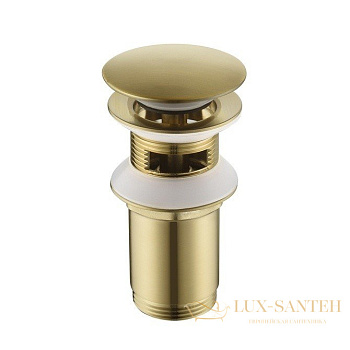 донный клапан timo 8011/17, золотой матовый