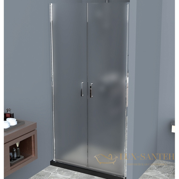 душевая дверь belbagno uno uno-b-2-90-p-cr 90 см профиль хром, стекло рифленое 