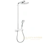 душевая система hansgrohe raindance select e 300 2jet showerpipe 27126400 белый/хром
