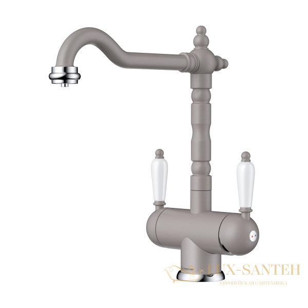 смеситель для кухни omoikiri amagasaki-gr, 4994232, цвет leningrad grey