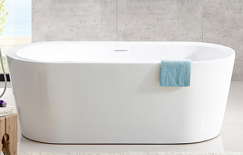 акриловая ванна abber ab9345-1.7, цвет белый