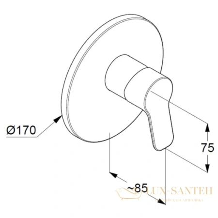 смеситель kludi pure&easy 376550565 для душа, хром