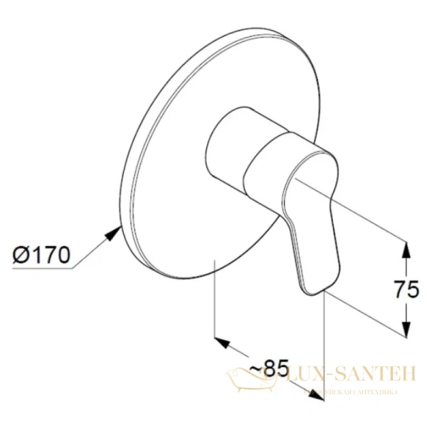смеситель kludi pure&easy 376550565 для душа, хром