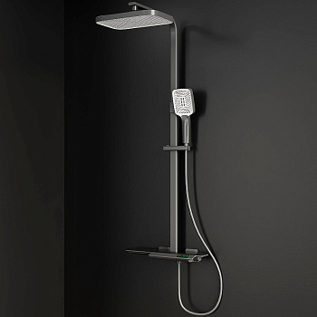 душевая система rgw shower panels 51140134-11 с термостатом sp-34gr, серый