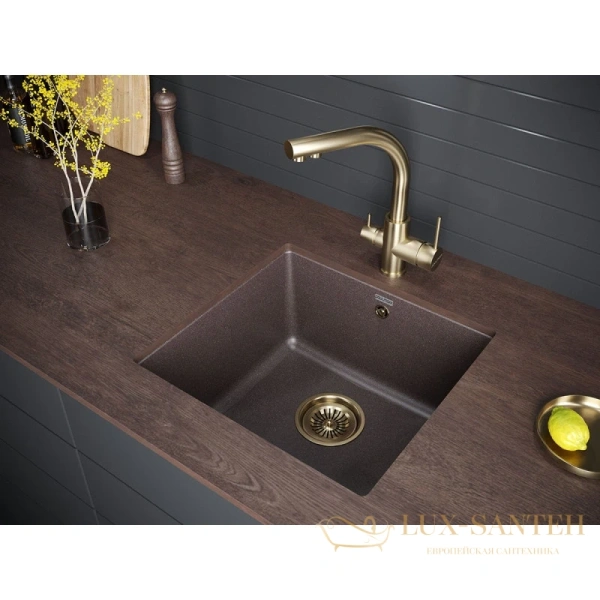 кухонная мойка paulmark brilon pm104546-co, кофе