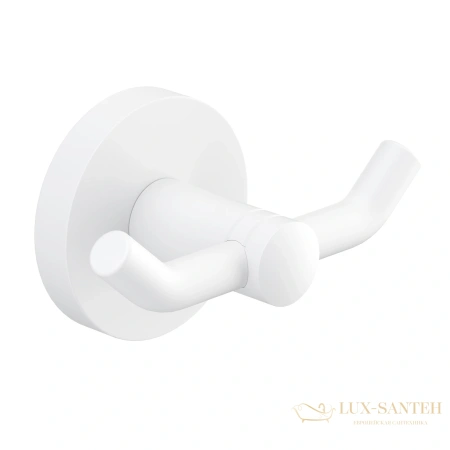 крючок двойной timo saona 13012/16, белый матовый