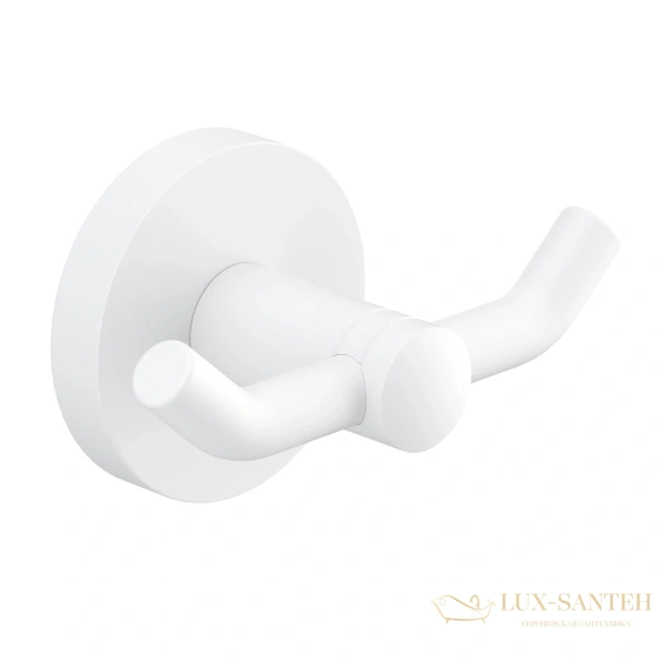 крючок двойной timo saona 13012/16, белый матовый