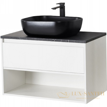 тумба под раковину belbagno kraft kraft-800-1c-so-bo 80 см подвесная, bianco opaco