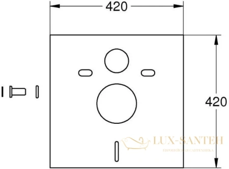 звукоизолирующая прокладка для унитаза, биде grohe, 37131000