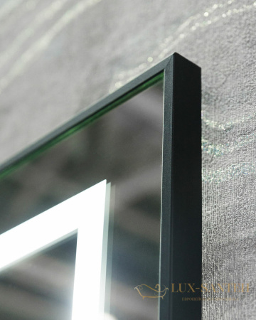 зеркало belbagno kraft spc-kraft-985-685-tch-warm-nero 98.5 см с подсветкой, с подогревом, с сенсорным выключателем, черный