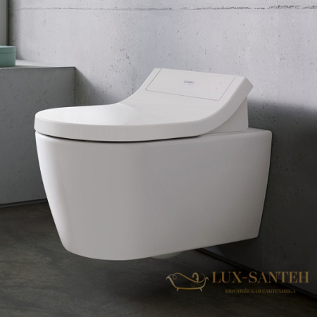 чаша подвесного безободкового унитаза duravit me by starck 2529590000 rimless, для крышки-биде sensowash, белый