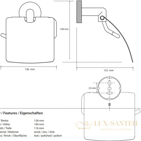 держатель туалетной бумаги bemeta stella 166212012 хром