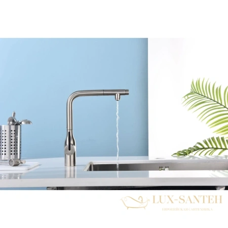 смеситель paulmark viper vi213105-ni для кухни с подключением к фильтру, никель