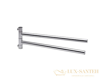 axor starck, 40820000, полотенцедержатель двухрожковый, подвесной, цвет хром