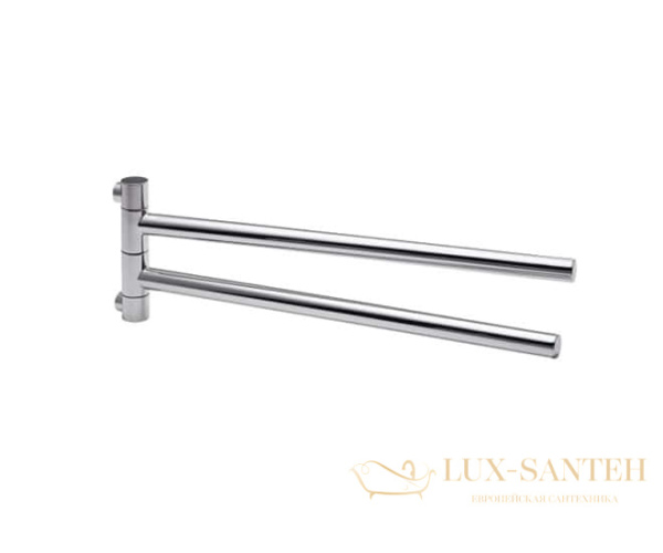 axor starck, 40820000, полотенцедержатель двухрожковый, подвесной, цвет хром