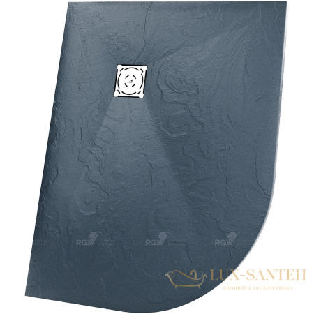 душевой поддон rgw stone tray 16154128-02r из искусственного камня st/ar-0128g 120x80 r, графит