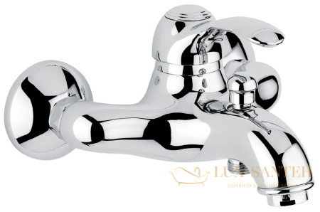 однорычажный смеситель emmevi harmony 22001/cr для ванны (излив 22,5 см) без набора для душа, хром