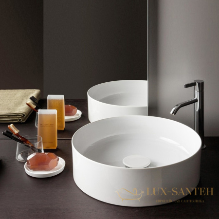 раковина laufen kartell by 8.1233.1.400.112.1 накладная 42 см, белый глянцевый 