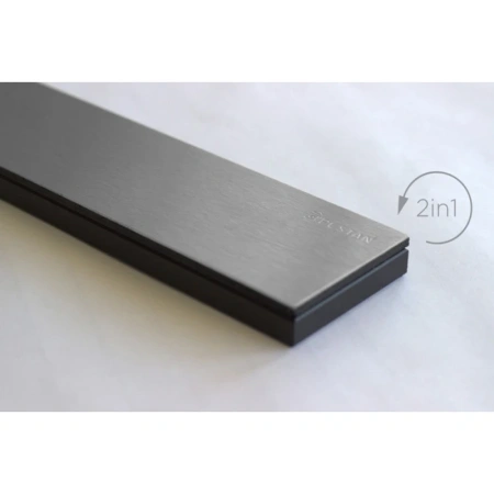 душевой канал pestan confluo premium black glass line 13000290 300 мм, матовый хром, матовый хром/черный глянец