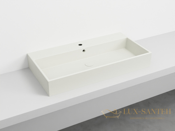 раковина подвесная/накладная cielo smile smlaa100 pm, 10000x460x130h мм, pomice