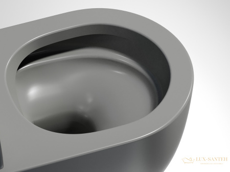 унитаз подвесной ceramica nova modena cn6063mh безободковый, с сиденьем микролифт, антрацит матовый