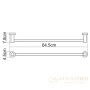 полотенцедержатель wasserkraft donau k-9430 64,5 см, хром
