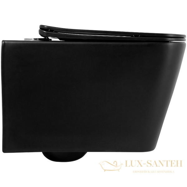 подвесной унитаз belbagno ardente-c bb3202chr-mb/bb3202sc-mb с сиденьем микролифт, черный матовый