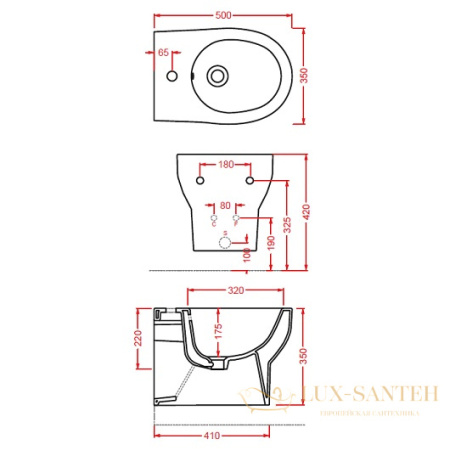 биде artceram smarty 2.0 smb001 01 00 подвесное, белый