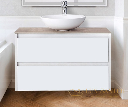 тумба под раковину belbagno kraft kraft-800-2c-so-bo 80 см подвесная, bianco opaco