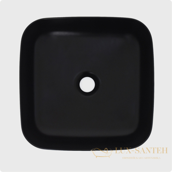 раковина накладная aquame aqm5011mb, 390*390 мм, черный матовый