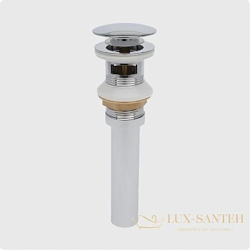 донный клапан для раковины с переливом aquame aqm7001-1, хром