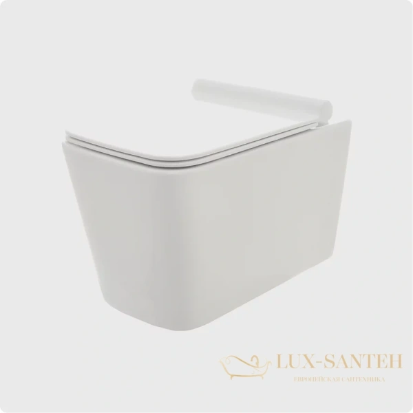 унитаз подвесной безободковый aquame aqm2003, с быстросъемным сиденьем softclose, белый глянцевый